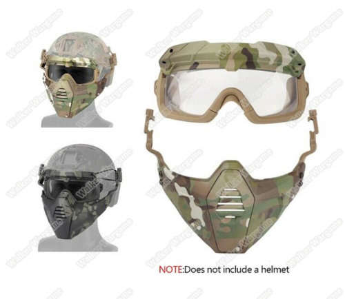 FMA SF Goggle and Face Mask Protect System Airsoft Mask - Multicam