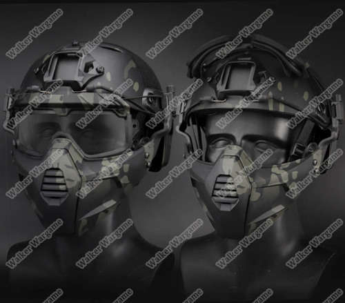 FMA SF Goggle and Face Mask Protect System Airsoft Mask - Multicam Black