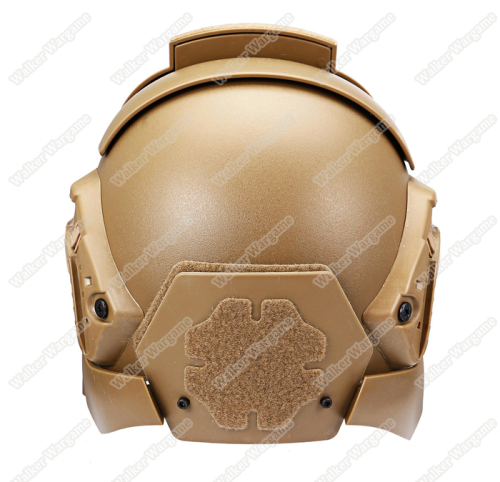 Tactical Samurai Airsoft Mask With Helmet - Desert Tan