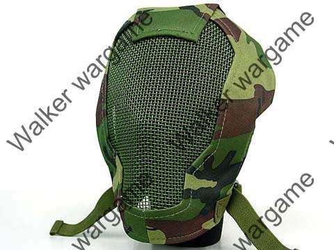 Airsoft V3 Full Face Metal Mesh Mask Ver. 3 - Woodland