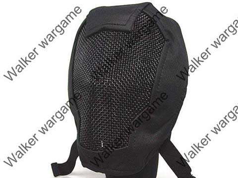 Airsoft V3 Full Face Metal Mesh Mask Ver. 3 -- SWAT Black