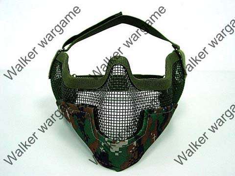 Airsoft Stalker Type Half Face Metal Mesh Mask Ver. 2 -- Digital Woodland