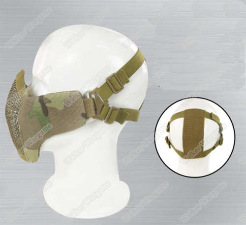 V1S Stalker Type Half Face Metal Mesh Mask - US Army WoodLand