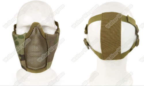 V1S Stalker Type Half Face Metal Mesh Mask - US Army WoodLand