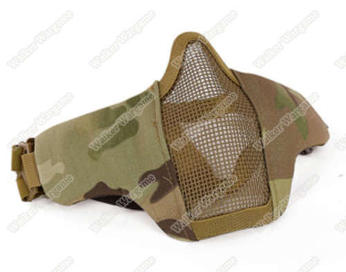 V1S Stalker Type Half Face Metal Mesh Mask - Multicam