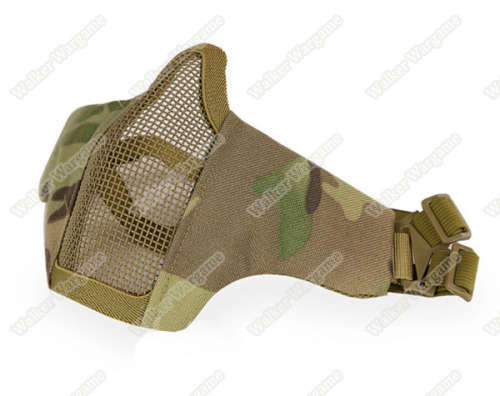 V1S Stalker Type Half Face Metal Mesh Mask - Multicam