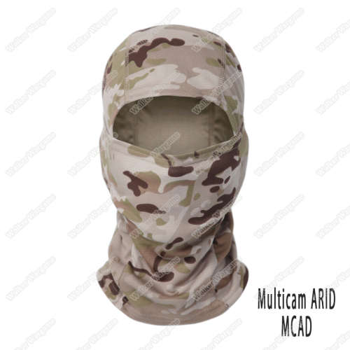 Balaclava Hood 1 Hole Head Face Mask -  Multicam ARID MCAD