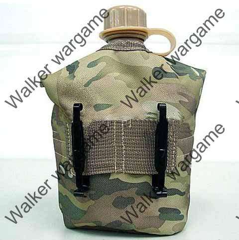 1Qt Canteen Water Bottle w/Pouch and Cup - Multi camo