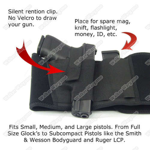 Ultimate Tactical Waist Wrap Belly Band Holster for Concealed Carry - Gen2 - Right Hand