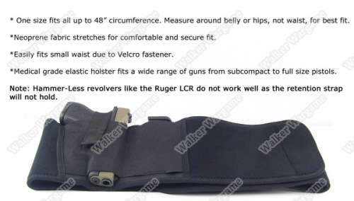 Ultimate Tactical Waist Wrap Belly Band Holster for Concealed Carry - Gen2 - Right Hand