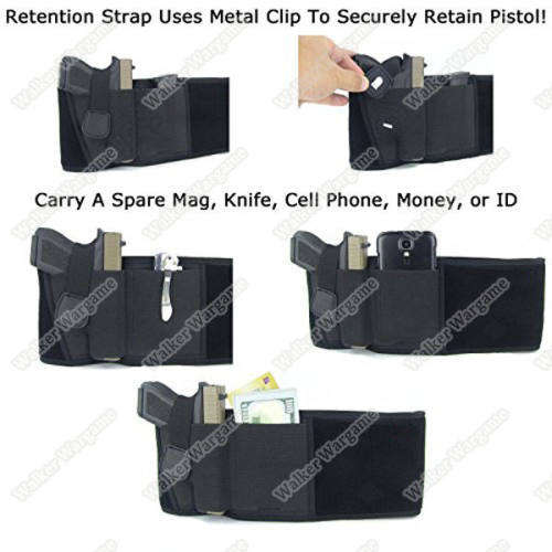 Ultimate Tactical Waist Wrap Belly Band Holster for Concealed Carry - Gen2 - Right Hand