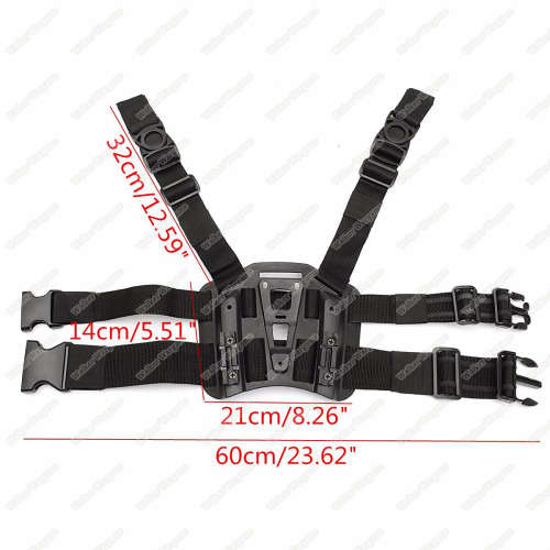 CQC Drop Leg Panel Thigh Rig For Mount Pistol Holster Black