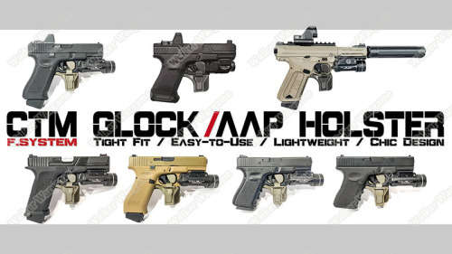 CTM Speed Draw Holster For Glock AAP01 Pistol - Black