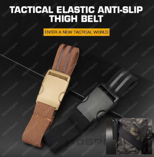 Elastic Anti-slip Thigh Belt For Leg Holster - Tan