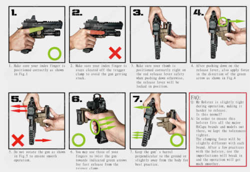 CTM Speed Draw Holster For Hicapa Pistol - Black