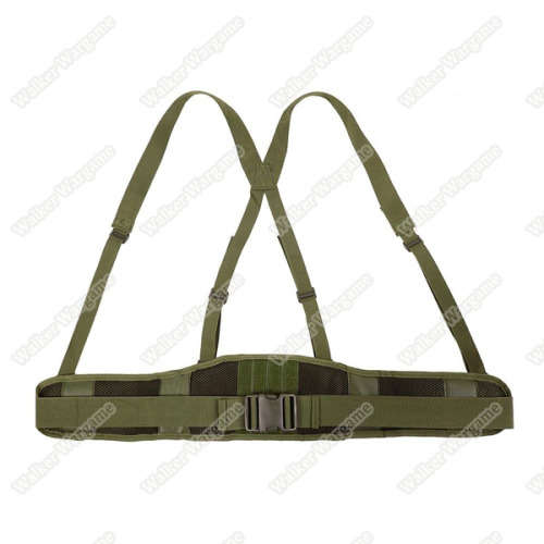 Tactical Waist Padded Molle Belt With Suspender Duty Belt - Tan