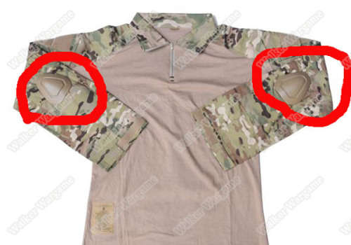 Emerson Gen 3 Tactical Combat Build In Shirt Elbow Pads Set - Black