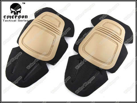 Emerson Gen 3 Tactical Combat Build In Pants Knee Pads Set - Desert Tan