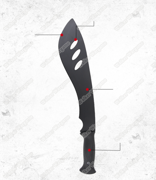 Rubber Training Tactical Rubber Machete With Holster - Black