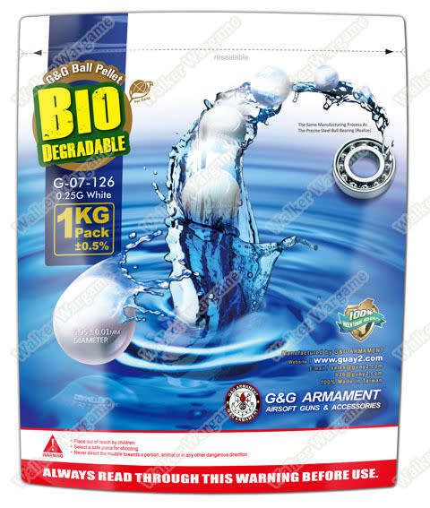 GandG High Quality Precision Grade Biodegradable 0.25g BB - 4000 rds
