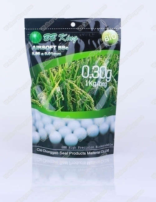 BB King 0.30g Biodegradable Airsoft 6mm BB 1KG Pack