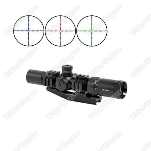 1.5-4x30 DMR Hunting Rifle Scope RGB Illuminated Mil-Dot Reticle Tactical Rifle Scope