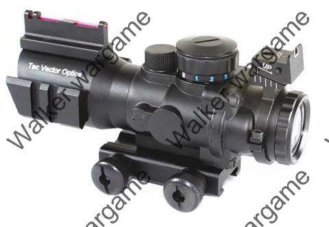 TAR 4x32mm Red/Green/Blue Cross-Hair Scope with Dual Rail - Black