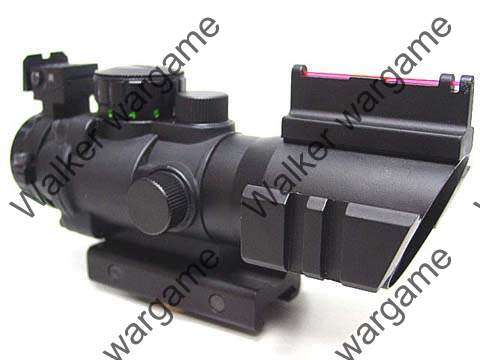 TAR 4x32mm Red/Green/Blue Cross-Hair Scope with Dual Rail - Black