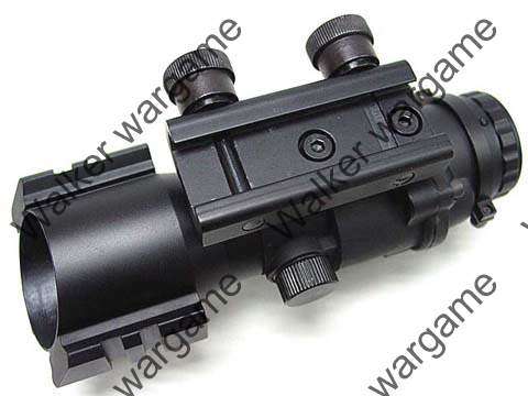 TAR 4x32mm Red/Green/Blue Cross-Hair Scope with Dual Rail - Black