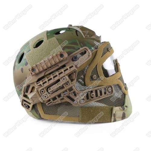 WST Airsoft Warrior System - Steel Wire Face Protective Fastjump Helemt Multicam