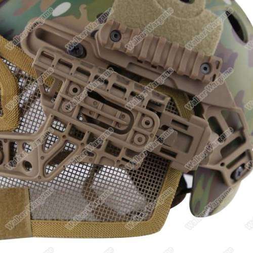 WST Airsoft Warrior System - Steel Wire Face Protective Fastjump Helemt Multicam