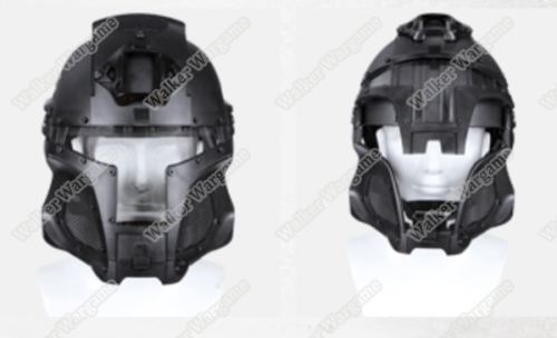 Tactical Samurai Airsoft Mask With Helmet - Desert Tan