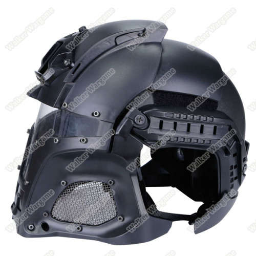 Tactical Samurai Airsoft Mask With Helmet - Desert Tan