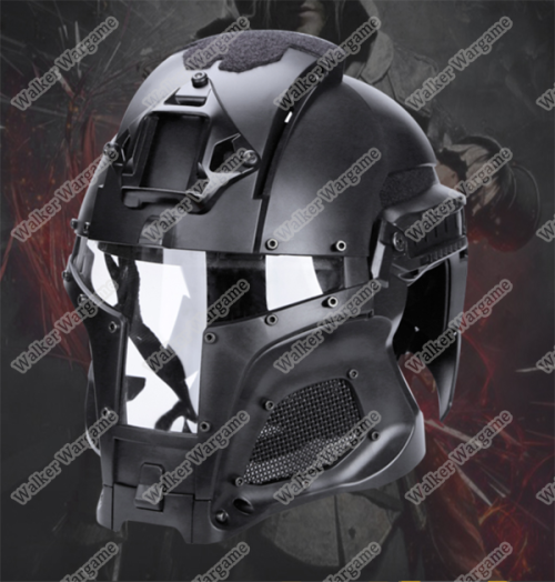 Tactical Samurai Airsoft Mask With Helmet - Desert Tan