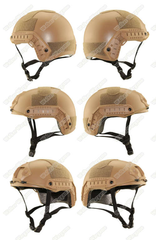 Basis Fast Jump Helmet With NVG Mount & Side Rail SWAT Black