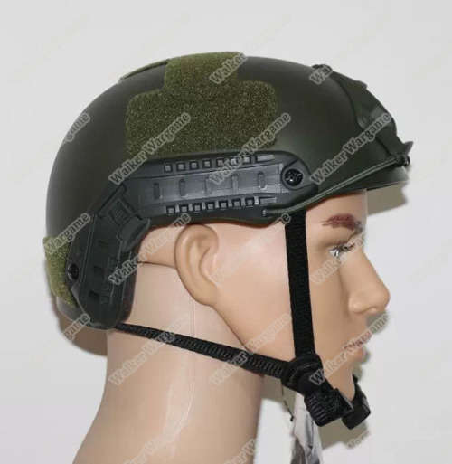 Basis Fast Jump Helmet With NVG Mount & Side Rail SWAT Black