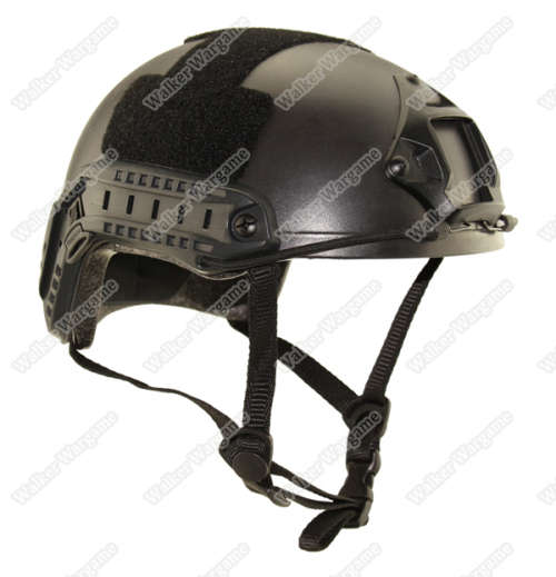 Basis Fast Jump Helmet With NVG Mount & Side Rail SWAT Black