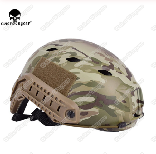Basis Fast Jump Helmet Build in Goggle With NVG Mount & Side Rail Multicam