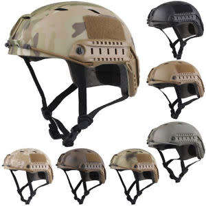 Basis Fast Jump Helmet Build in Goggle With NVG Mount & Side Rail Multicam