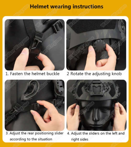 WST Fast SF High Cut Fast Jump Helmet With NVG Mount & Side Rail Multicam Black