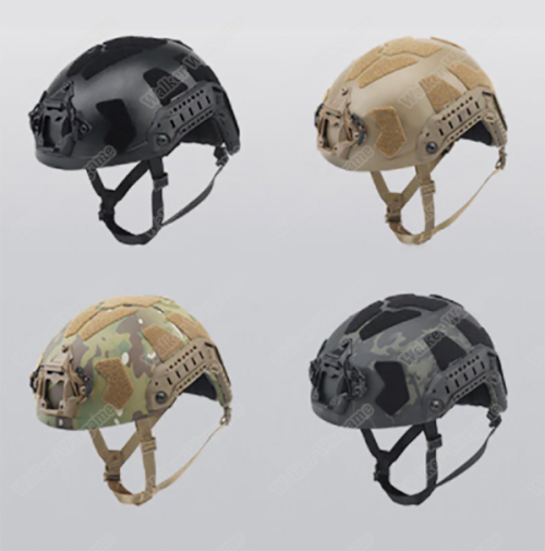 WST Fast SF High Cut Fast Jump Helmet With NVG Mount & Side Rail Multicam Black