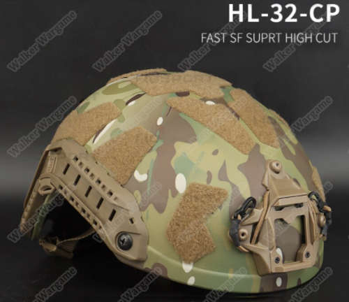 WST Fast SF High Cut Fast Jump Helmet With NVG Mount & Side Rail Multicam