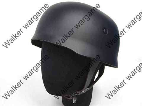 WWII German Paratrooper Steel M38 Helmet Black