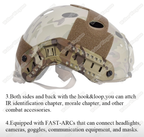 Advance Fast Jump Helmet With NVG Mount & Side Rail Desert tan