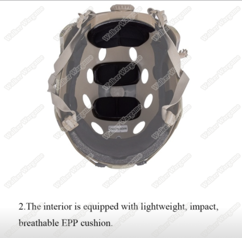 Advance Fast Jump Helmet With NVG Mount & Side Rail Desert tan