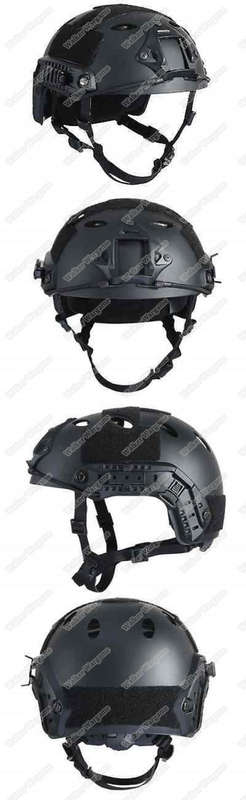 Advance Fast Jump Helmet With NVG Mount & Side Rail SWAT Black