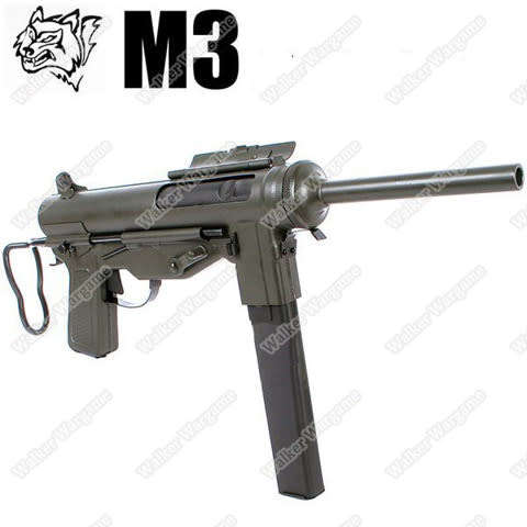 Snow Wolf M3A1 Grease Gun WW2 Submachine Gun AEG Airsoft