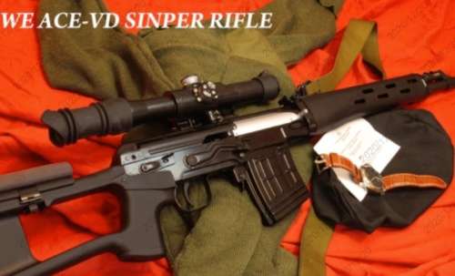 WE tech SVD Dragunov GBB Green Gas Blow Back Sniper Rifle