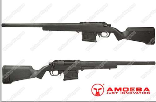 Amoeba (ARES) STRIKER AS01 Spring Power Bolt Action Sniper Airsoft Rifle Black