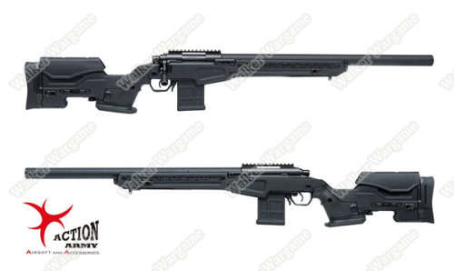 Action Army AAC T10 Tactical VSR10 Bolt Action Spring Power Sniper Rifle - Black